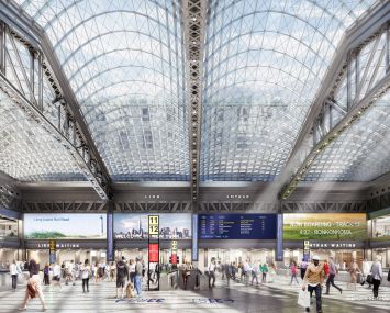 A rendering of the new Moynihan Station. Photo: SOM via flickr.com/governorandrewcuomo