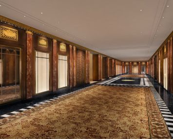 The Waldorf Astoria's "Peacock Alley," pictured, is being renovated as part of a major overhaul and condo conversion designed by SOM.
