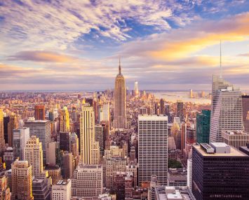 Aerial view of New York City