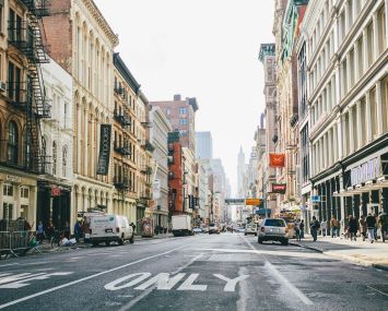 Broadway as it extends through SoHo.