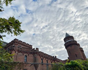 The exterior of the Kingsbridge Armory