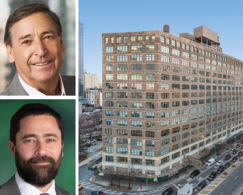 Horizon Media CEO Bill Koenigsberg, Hines Senior Managing Director Jason Alderman, and 75 Varick Street.