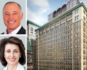 CBRE's David Hollander and Mary Ann Tighe and 295 Fifth Avenue.