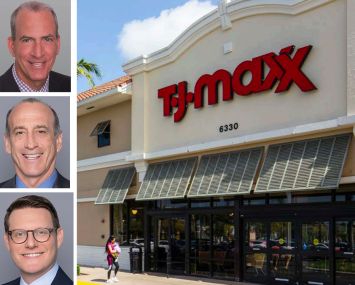 Cushman & Wakefield's Mark Gilbert, Adam Feinstein, and Mitch Halpern, and TJ Maxx at the Pinewood Square shopping center.