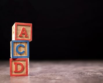 Three blocks labeled A, C and D stacked on each other.