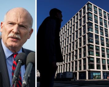 D.C. Council Chairman Phil Mendelson and apartment buildings in Washington, D.C.