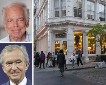 Designer Ralph Lauren, LVMH CEO Bernard Arnault, and 109 Prince Street.