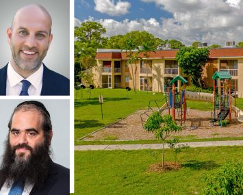 YMP Real Estate Management Moshe Popack, Meridian's David Hayum and Palo Verde Apartments in West Palm Beach, Fla.