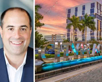 Josh Dinstein, CRC senior vice president of commercial acquisitions, and City Place Doral, Doral, Fla.