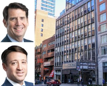 Avison Young's John Ryan III and Peter Gross, and 210 East 86th Street.