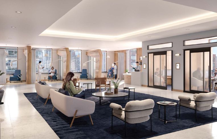 Renderings of an office at 1520 First Avenue.