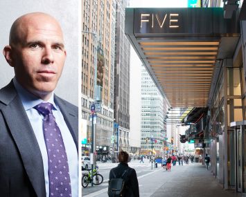 RXR CEO Scott Rechler and 5 Times Square.